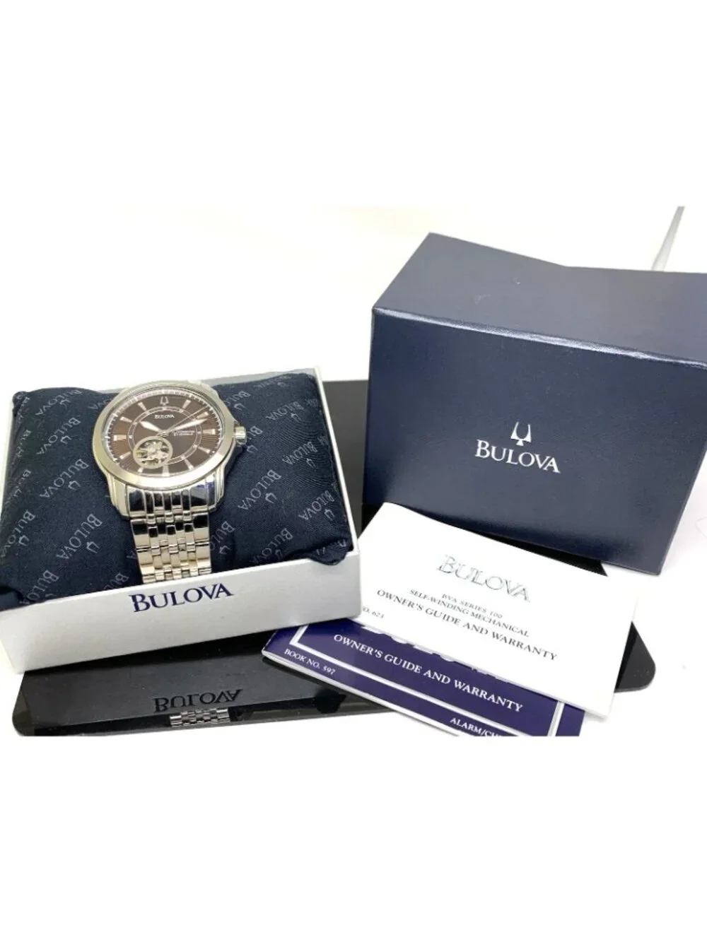 Bulova Men's Watch 96A101 Automatic Brown Dial Silver Stainless Steel 42mm